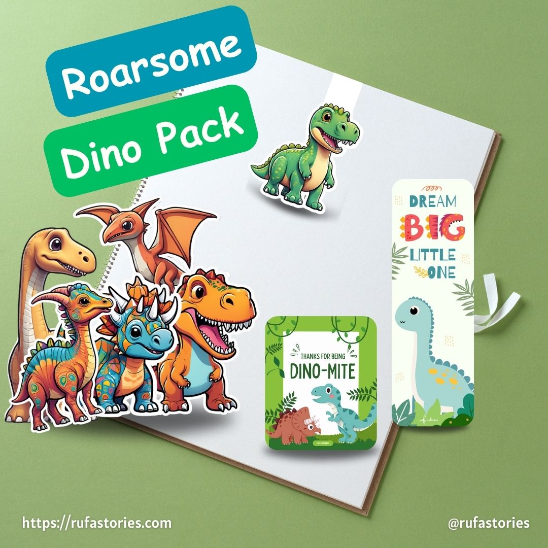 Creative Dino-mite Fun: Stickers, Magnetic Bookmarks & Magnetic Card