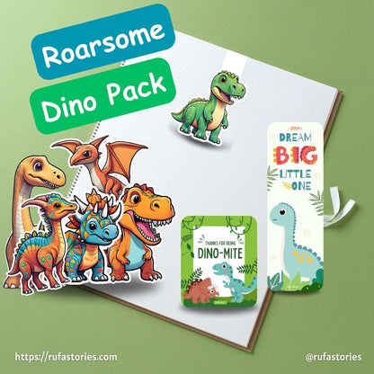 Creative Dino-mite Fun: Stickers, Magnetic Bookmarks & Magnetic Card