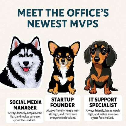 Hilarious Corporate Dog Stickers for Office Legends