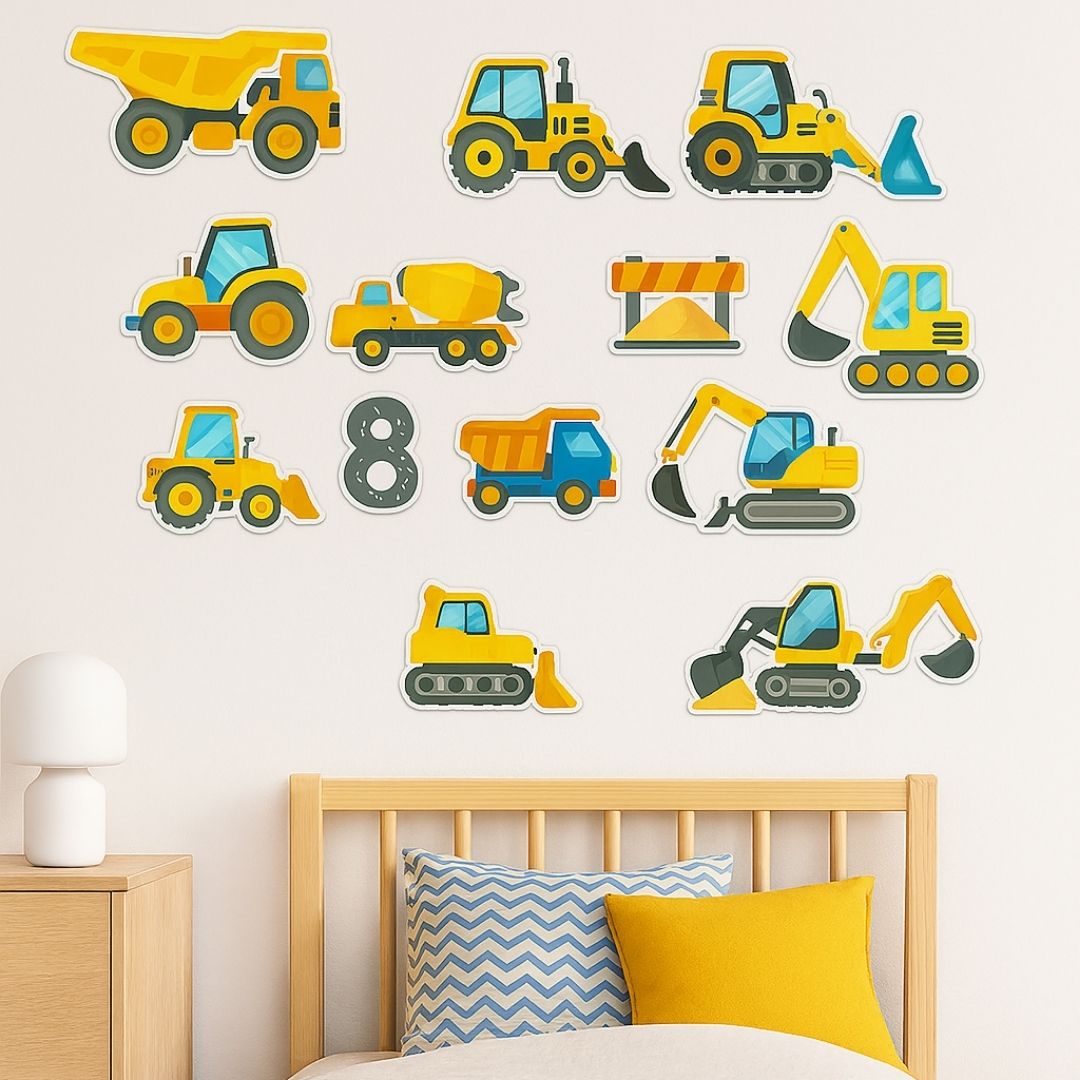 Build & Play: Construction Vehicle Stickers Set