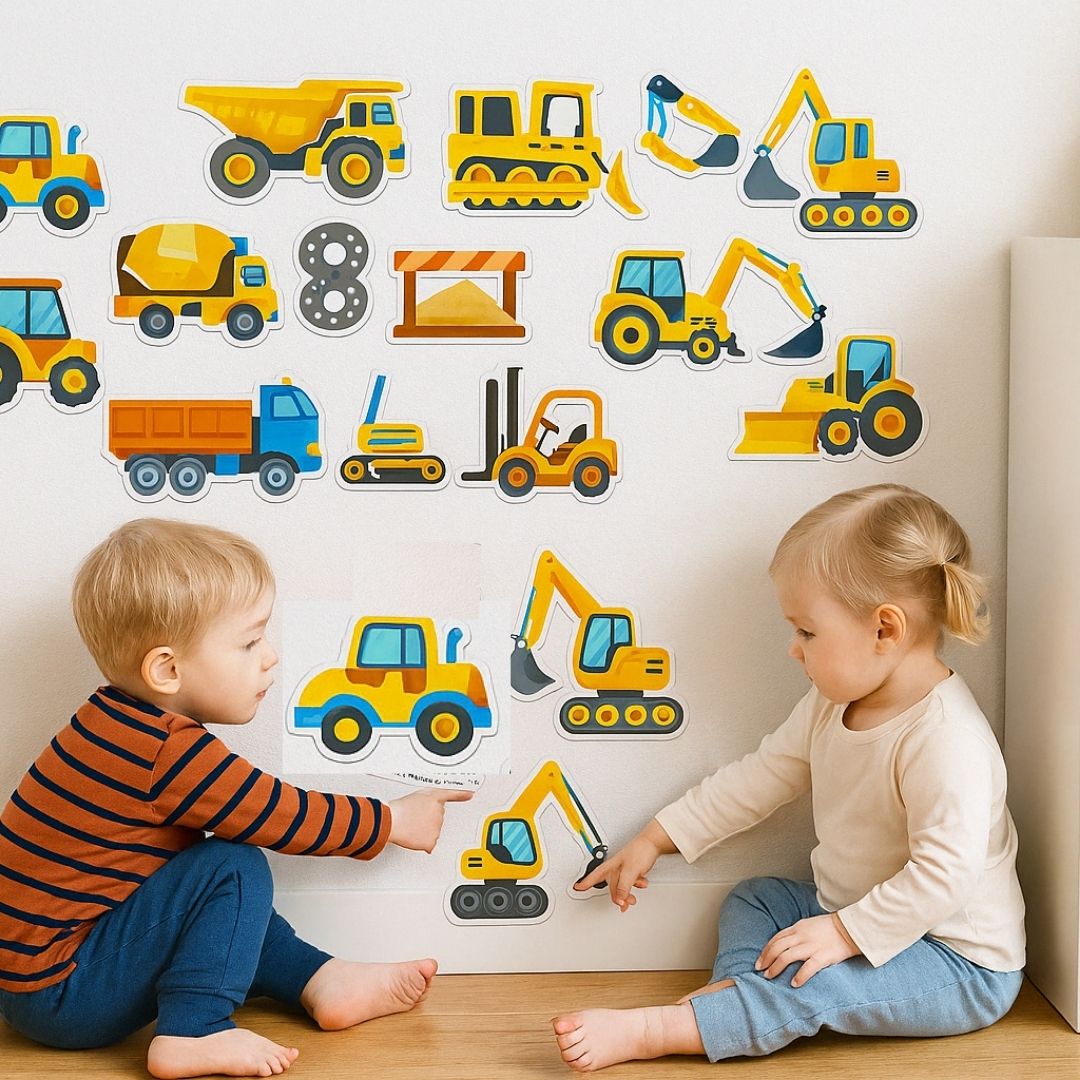 Build & Play: Construction Vehicle Stickers Set