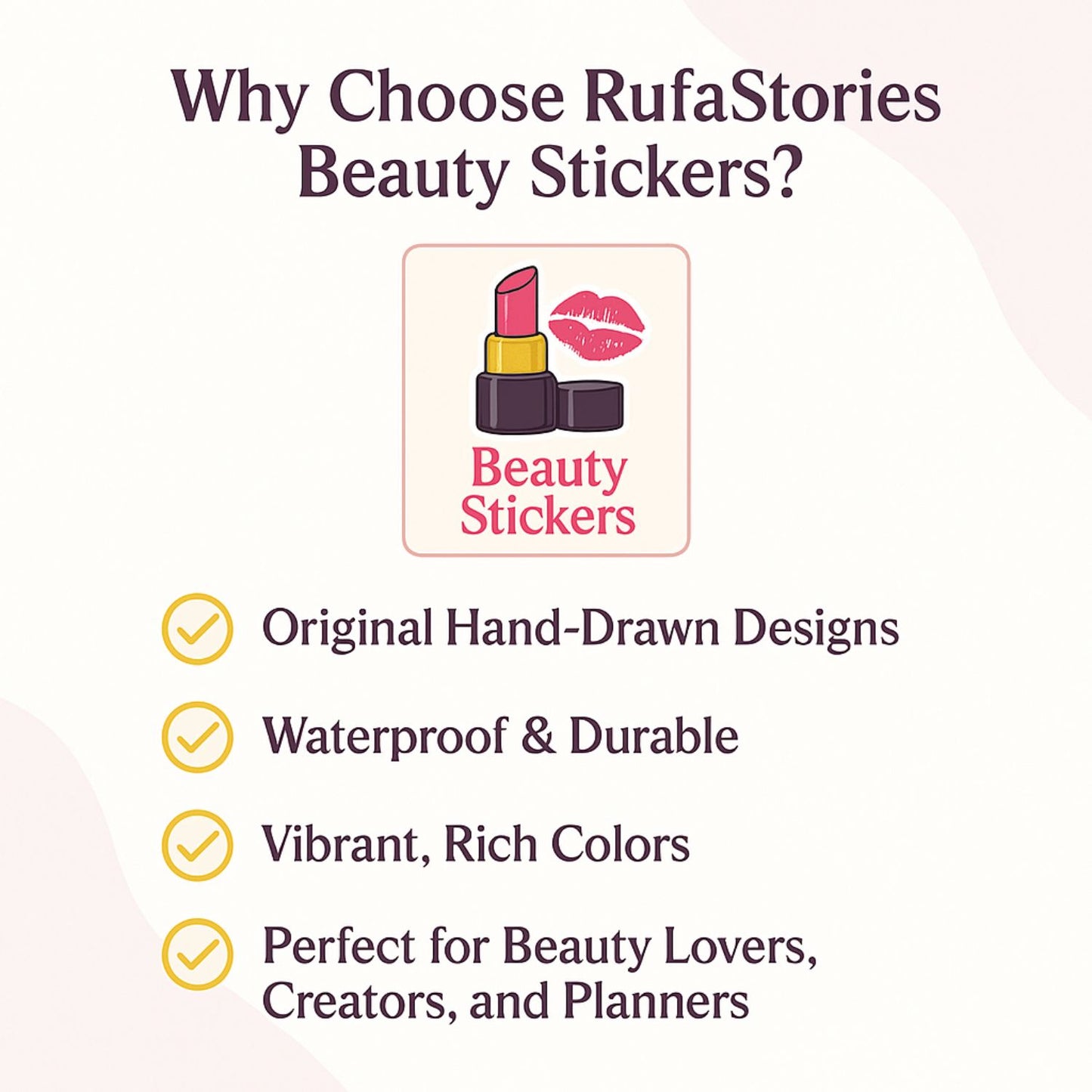 Glow Up Goals: Beauty Creator Sticker Pack