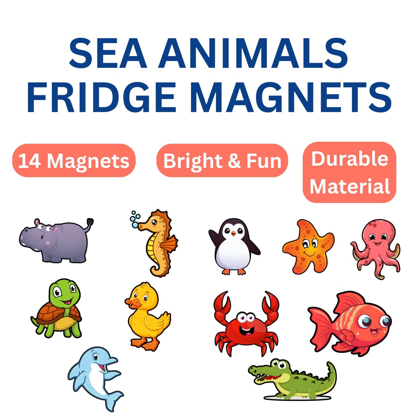 Ocean Wonders: Sea Animal Fridge Magnets
