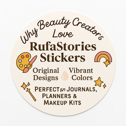 Glow Up Goals: Beauty Creator Sticker Pack