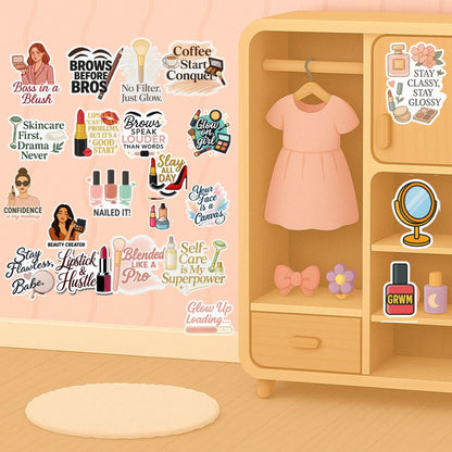 Glow Up Goals: Beauty Creator Sticker Pack