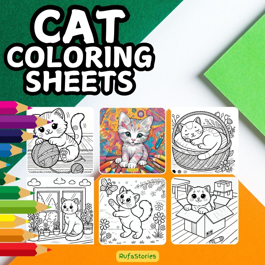 Purrfect Cat Fun Pack – Stickers, Coloring & Magnets Bundle