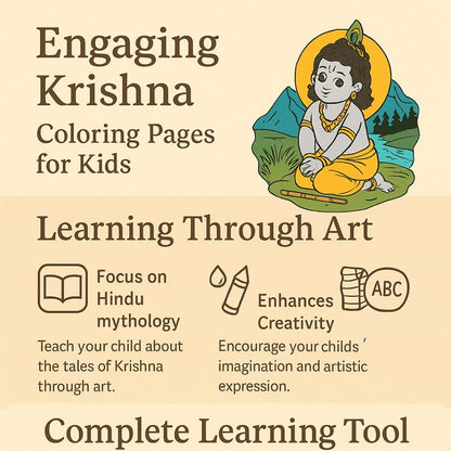 Shri Krishna Coloring Set with Blessing Stickers