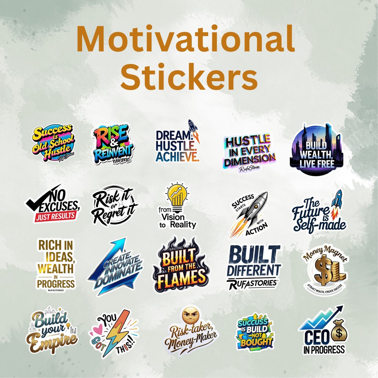 From Vision to Victory: Premium Entrepreneurs Sticker Collection
