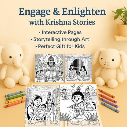 Shri Krishna Coloring Set with Blessing Stickers