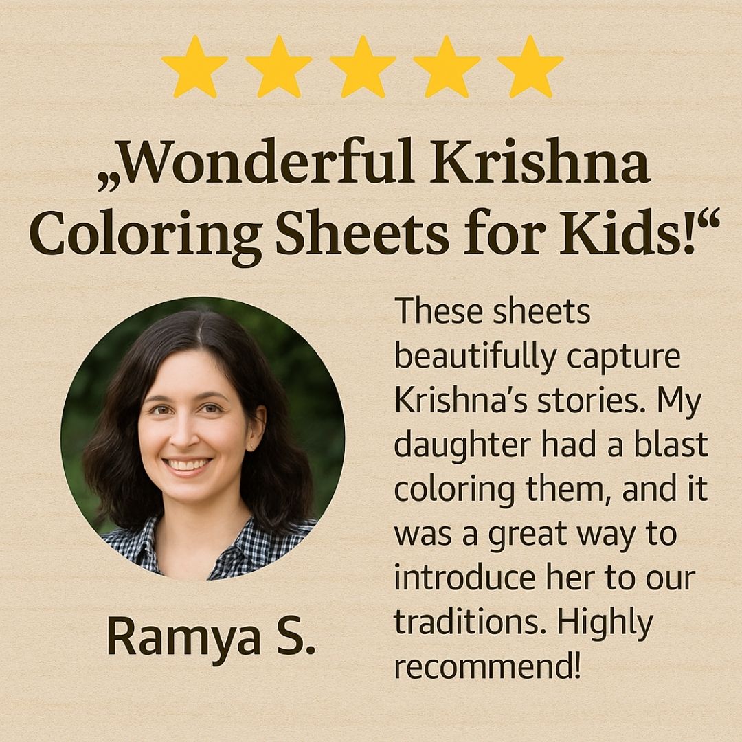 Shri Krishna Coloring Set with Blessing Stickers