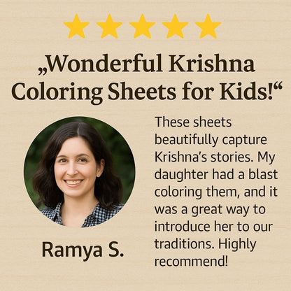 Shri Krishna Coloring Set with Blessing Stickers