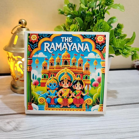 Ramayana Colouring Sheets for Kids | 11 Sheets to Color With Lord Rama Sticker & Magnetic Card
