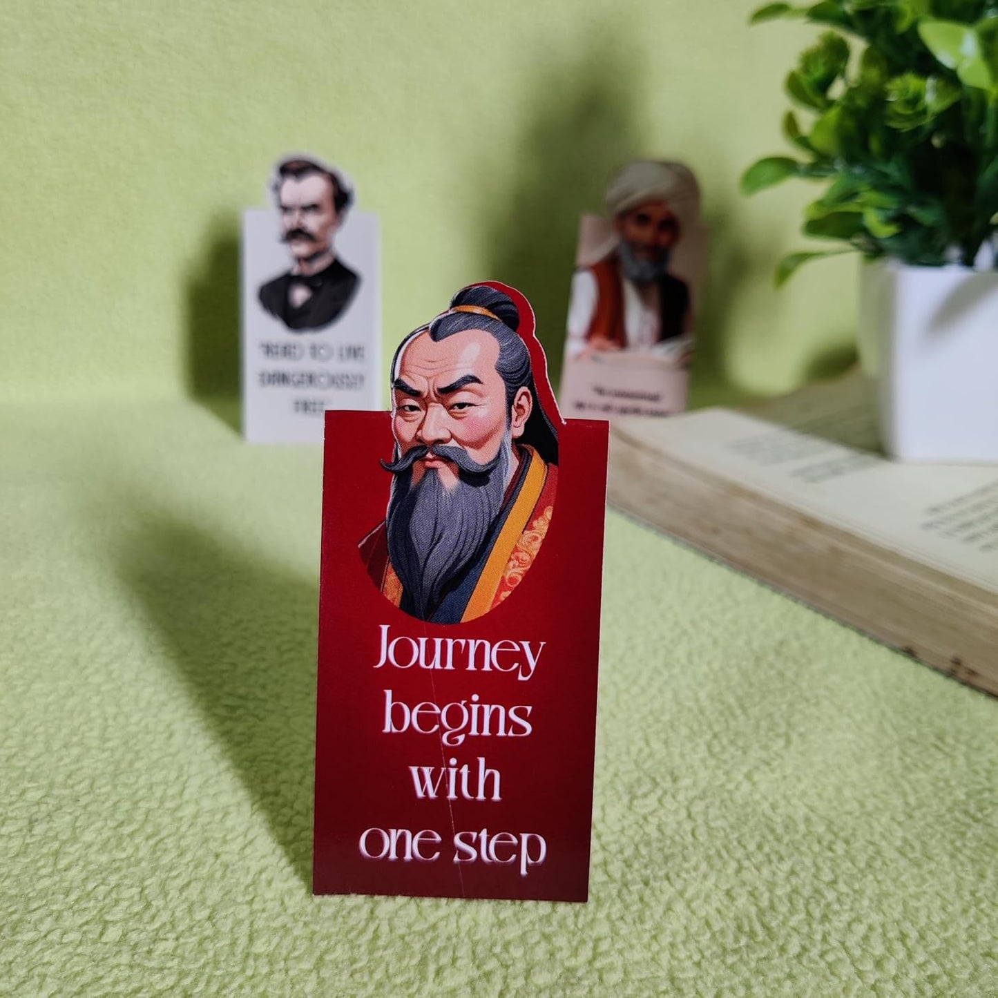 Philosophical Theme Magnetic Bookmark | Gift for Readers & Book Lovers | Set of 3