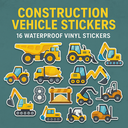 Build & Play: Construction Vehicle Stickers Set