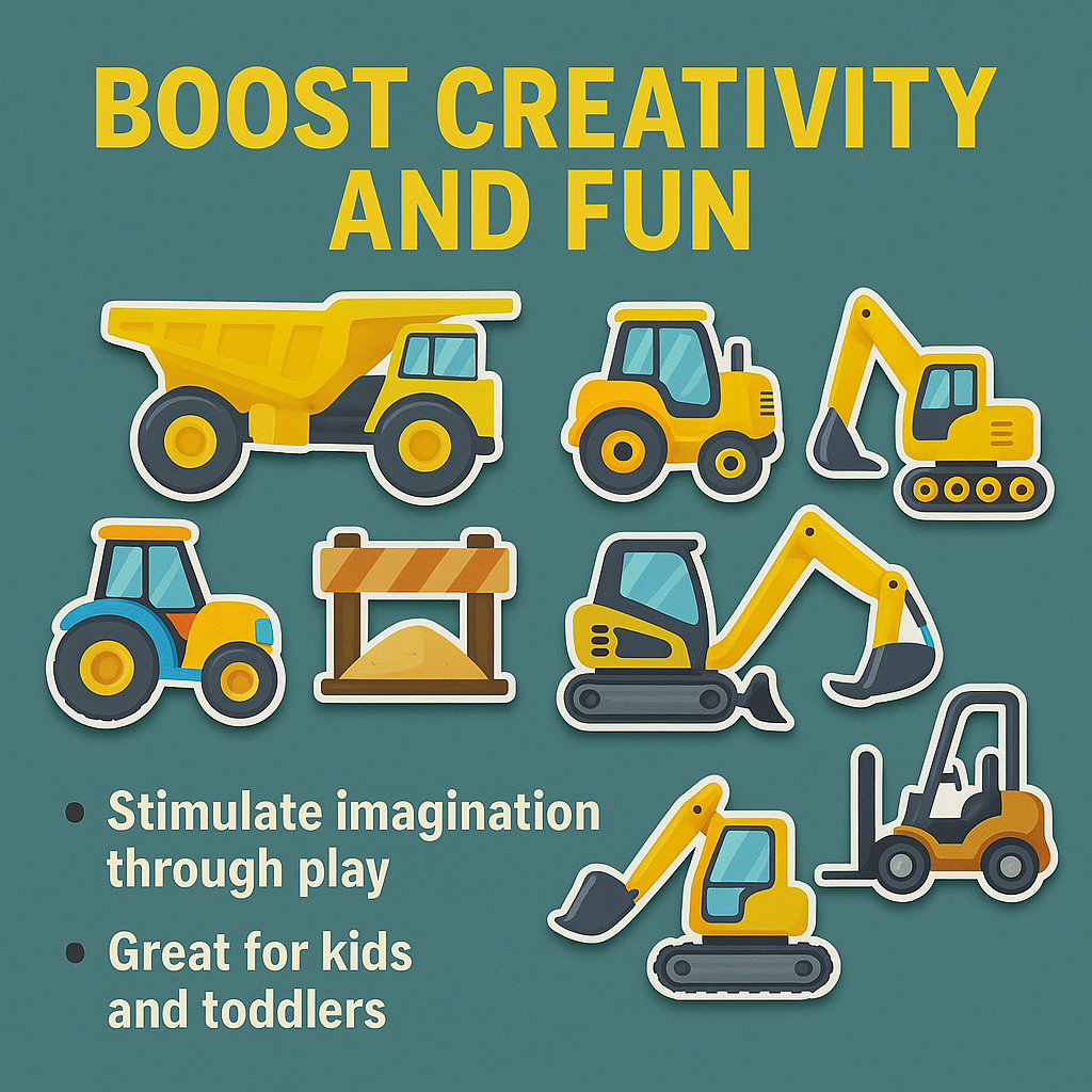 Build & Play: Construction Vehicle Stickers Set