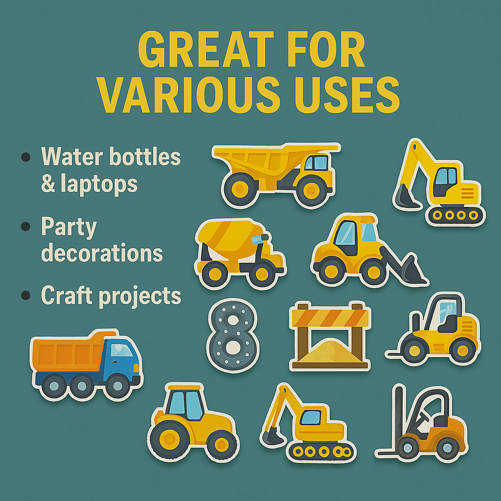 Build & Play: Construction Vehicle Stickers Set