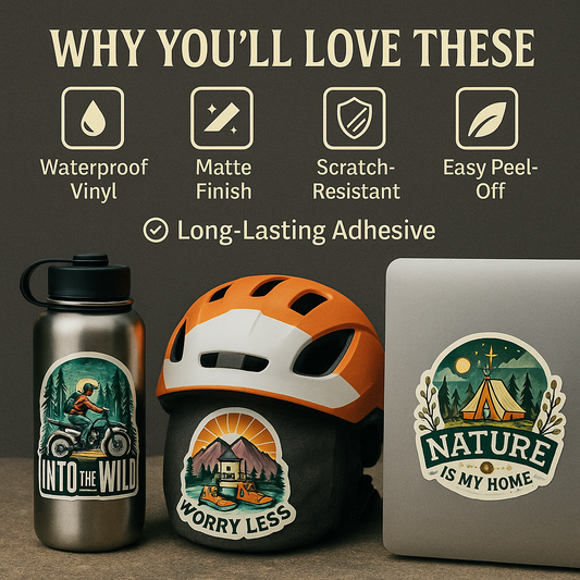 Adventure Explorer Sticker Pack - Mountains-Inspired Designs
