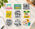 RufaStories Travel Quote Fridge Magnets – Set of 9 | Motivational Magnets for Travel Lovers