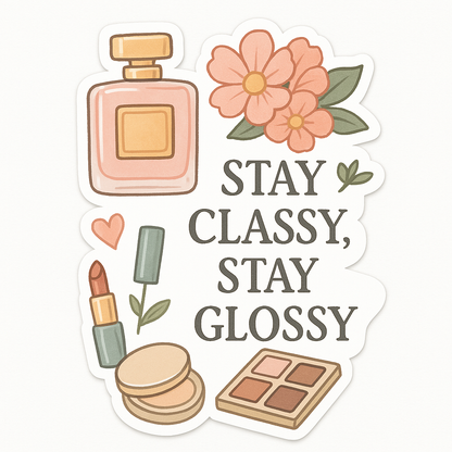 Glow Up Goals: Beauty Creator Sticker Pack
