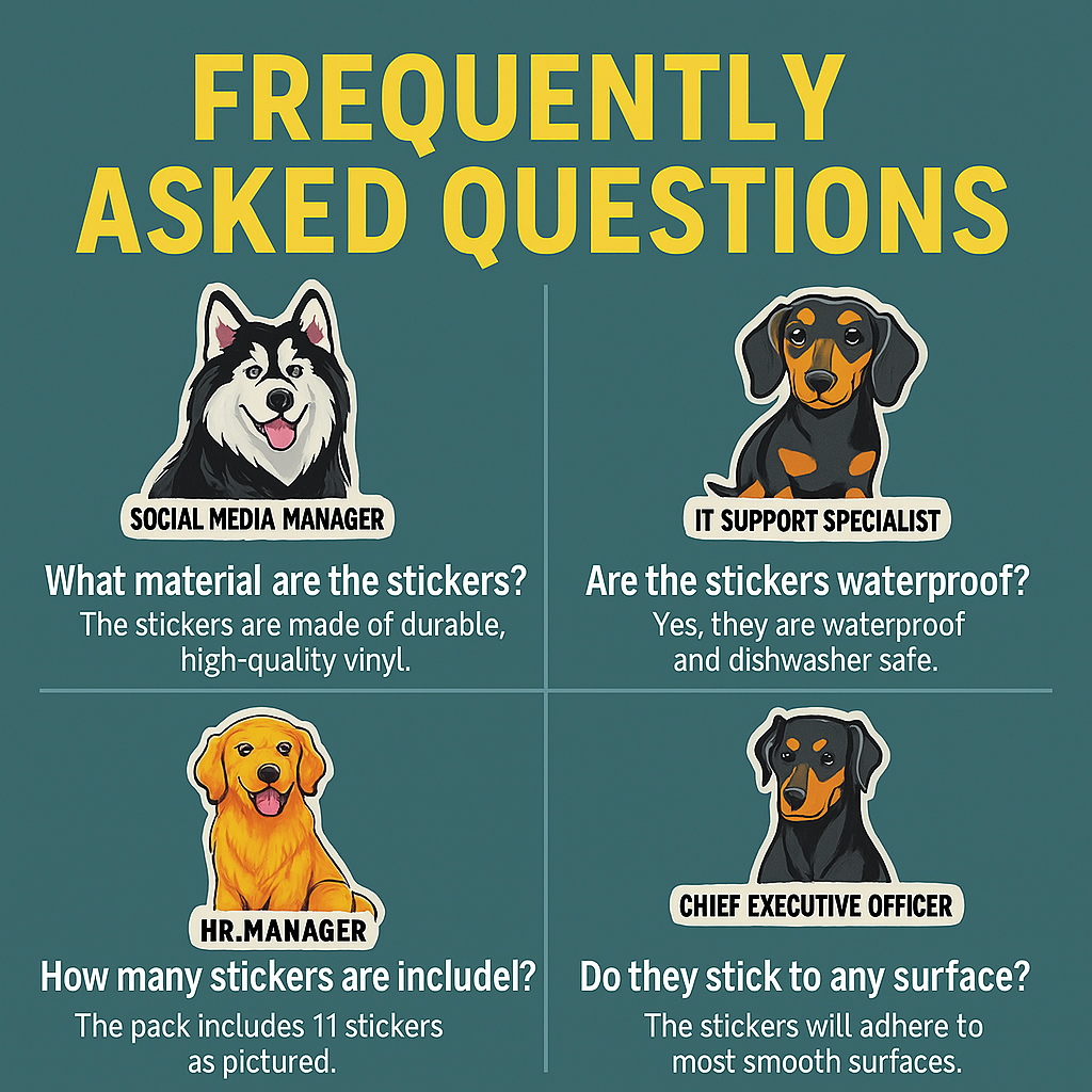 Hilarious Corporate Dog Stickers for Office Legends