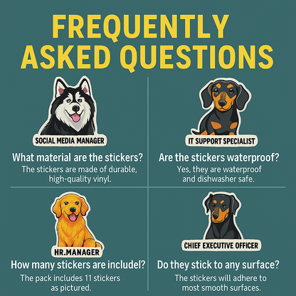Hilarious Corporate Dog Stickers for Office Legends