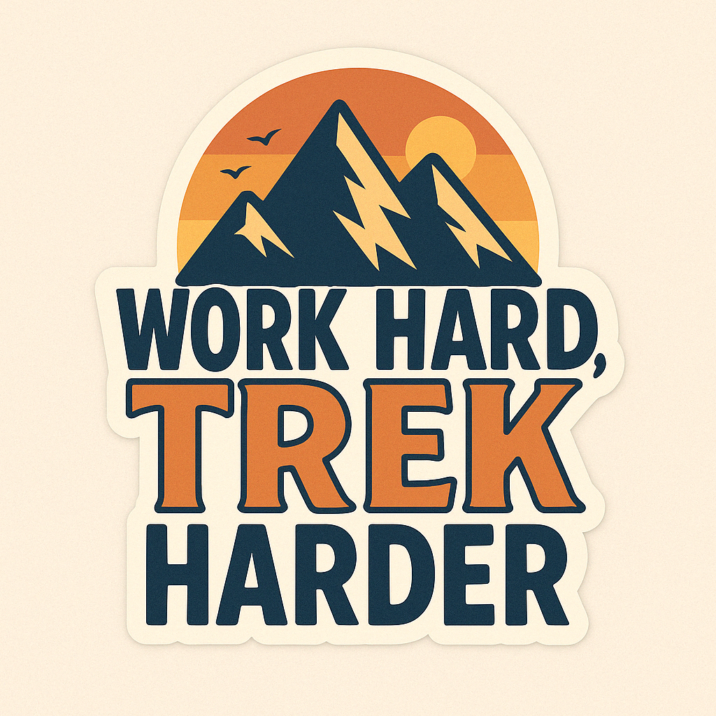 Wander & Work Sticker Set – Adventure-Inspired Motivation for Modern Dreamers