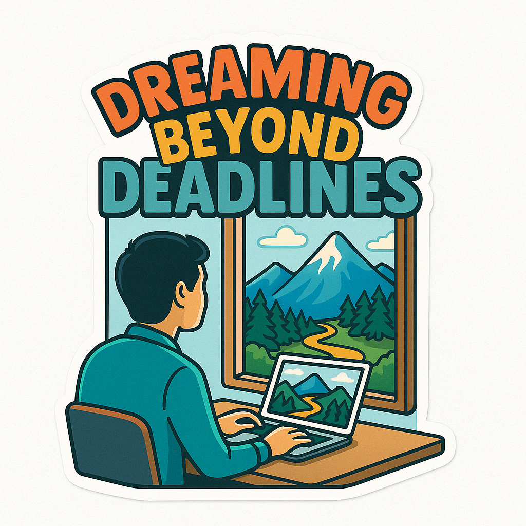 Wander & Work Sticker Set – Adventure-Inspired Motivation for Modern Dreamers