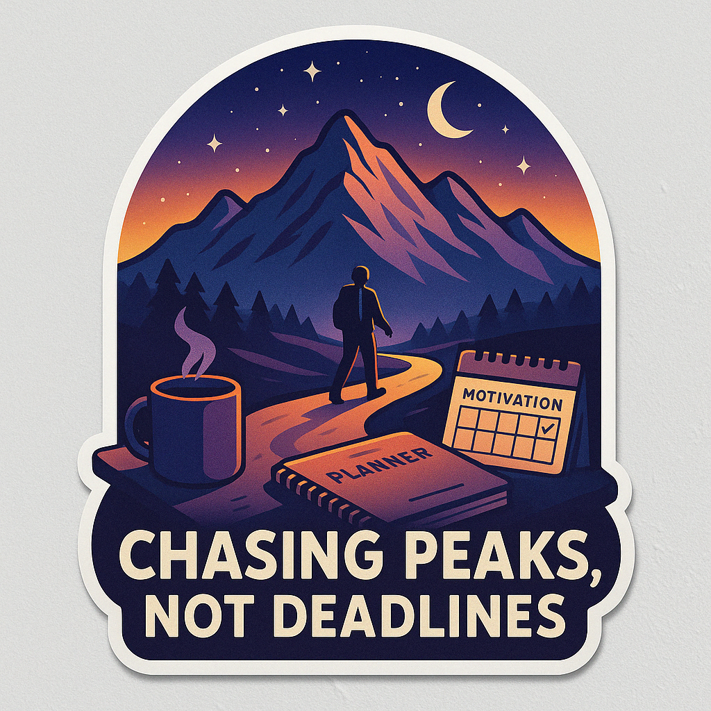 Wander & Work Sticker Set – Adventure-Inspired Motivation for Modern Dreamers