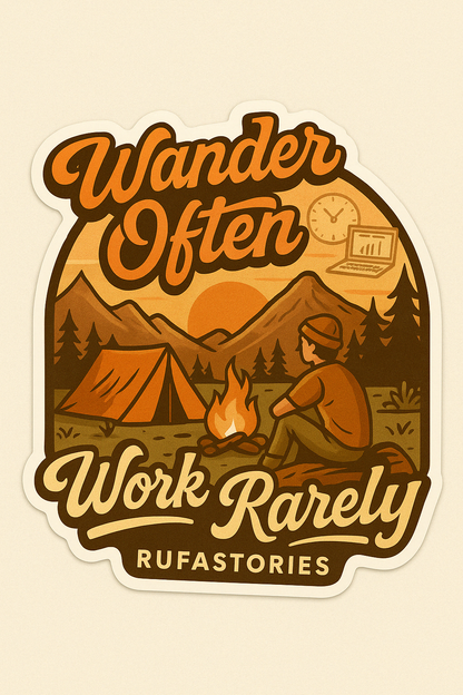 Wander & Work Sticker Set – Adventure-Inspired Motivation for Modern Dreamers