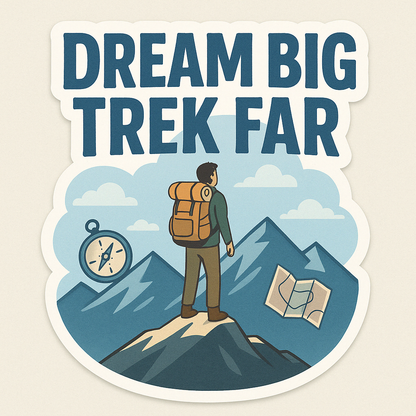 Wander & Work Sticker Set – Adventure-Inspired Motivation for Modern Dreamers