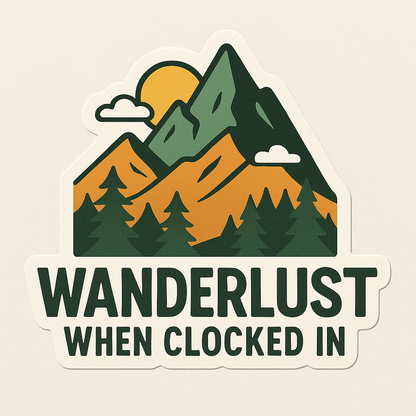 Wander & Work Sticker Set – Adventure-Inspired Motivation for Modern Dreamers