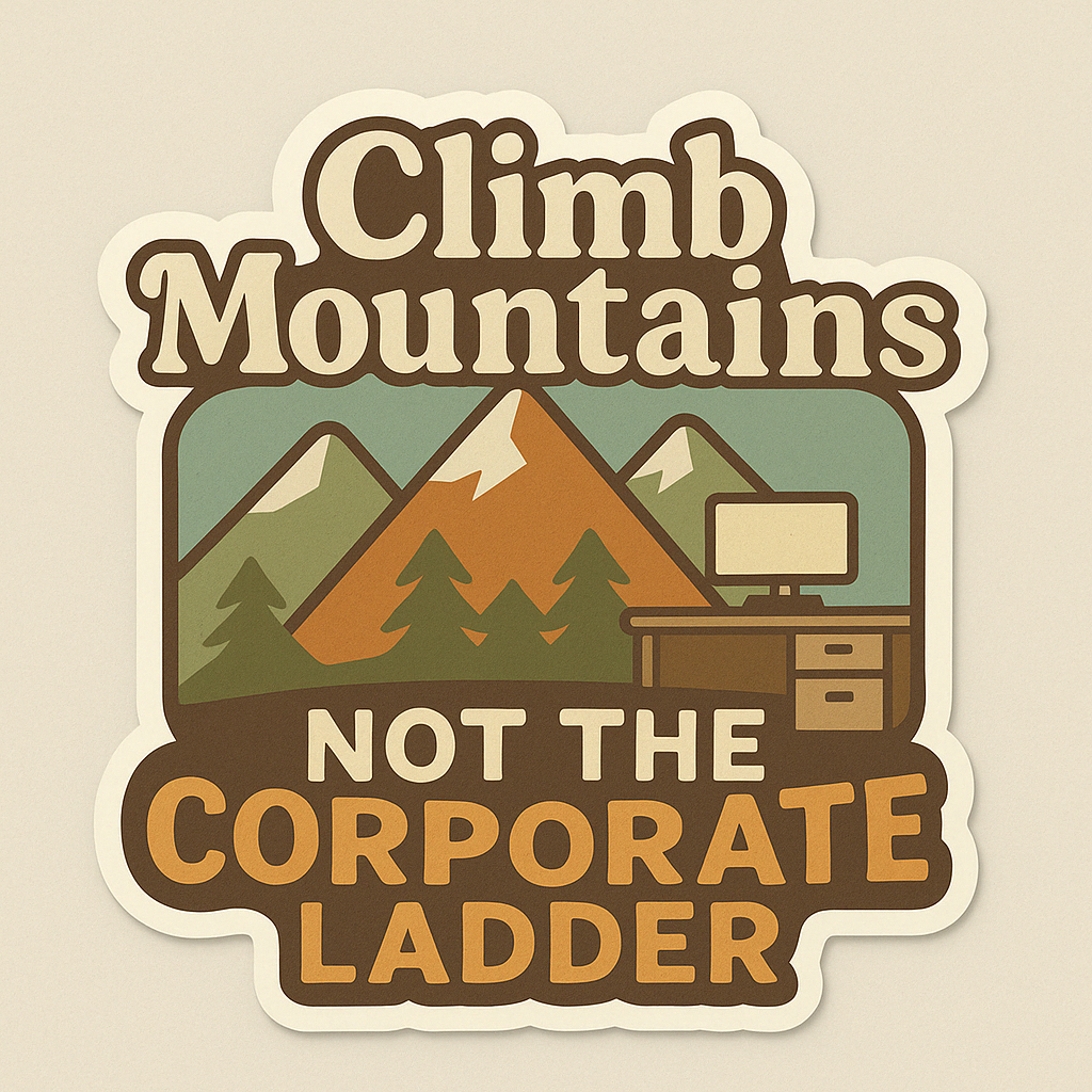 Wander & Work Sticker Set – Adventure-Inspired Motivation for Modern Dreamers