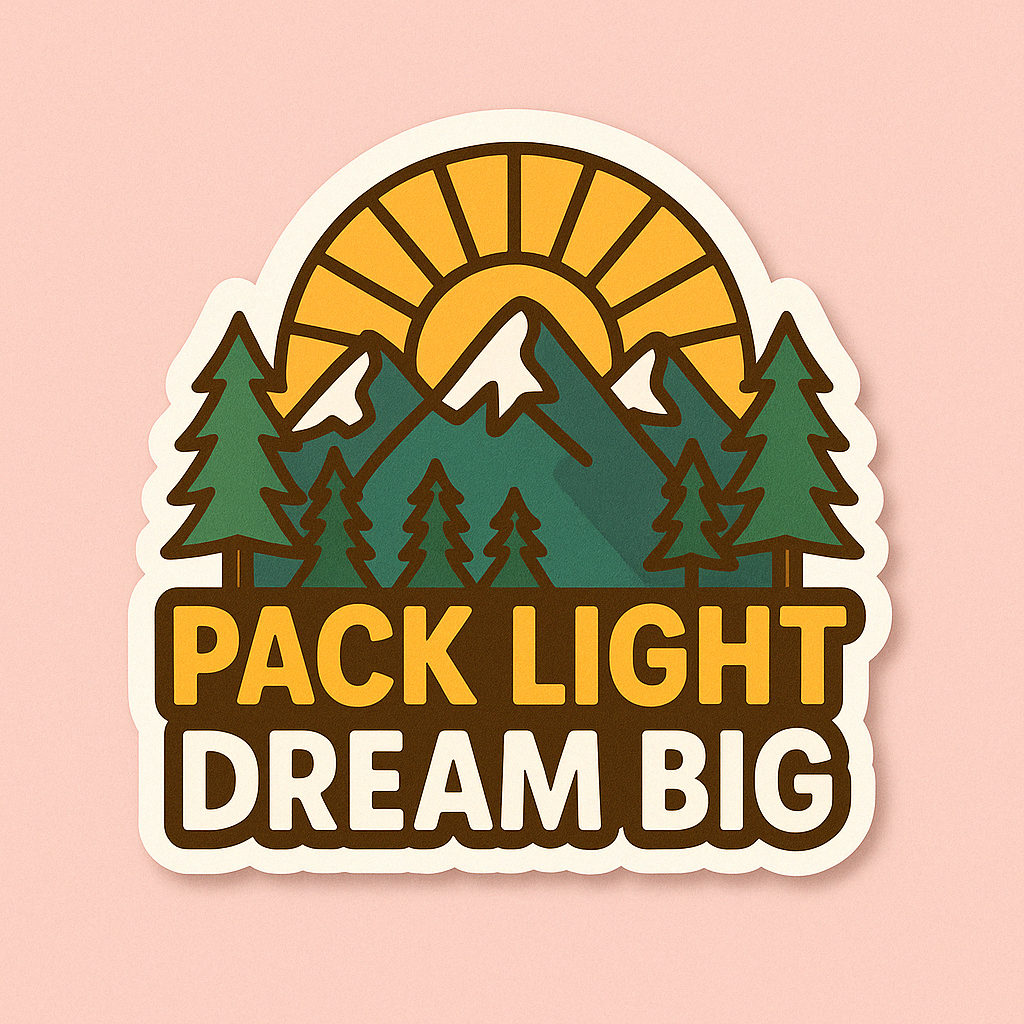 Wander & Work Sticker Set – Adventure-Inspired Motivation for Modern Dreamers