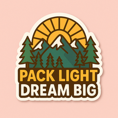 Wander & Work Sticker Set – Adventure-Inspired Motivation for Modern Dreamers
