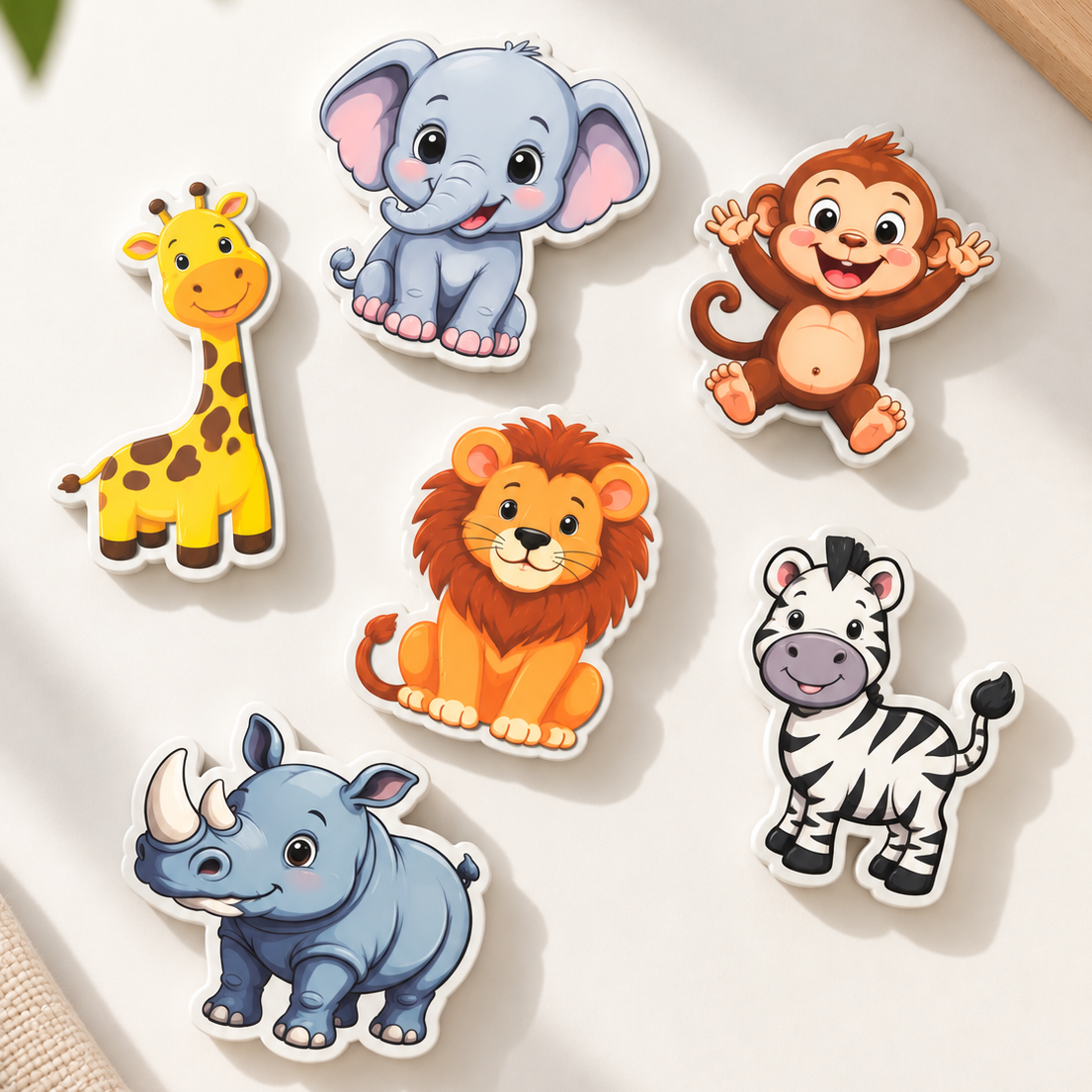 RufaStories Forest Animal Fridge Magnets for Kids – Set of 14 | Educational Animal Magnets for Toddlers