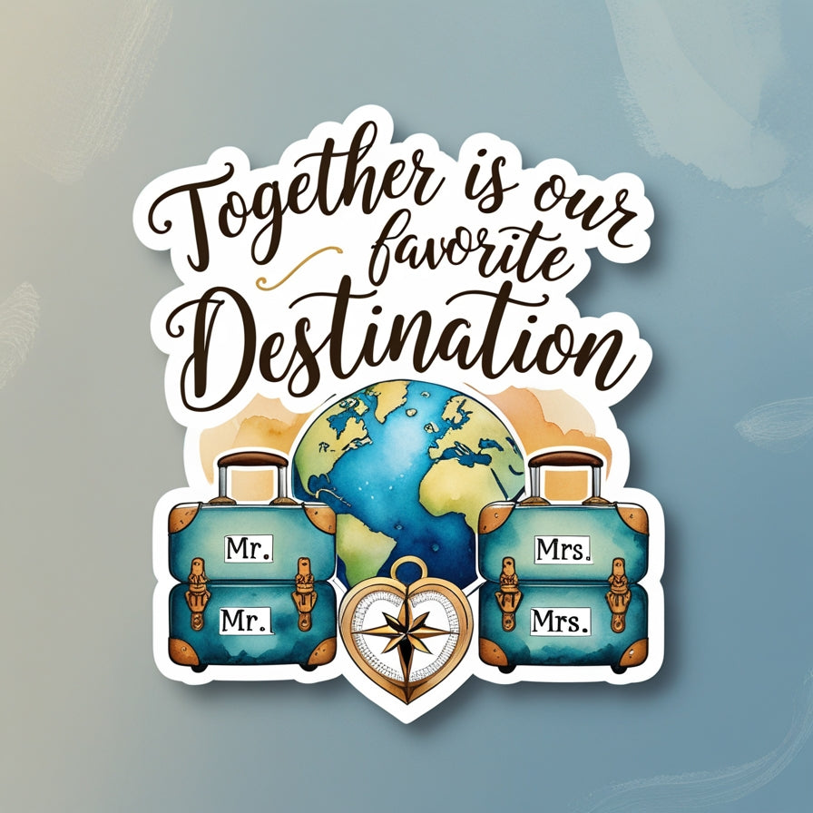 Passport to Love: Travel Couple Goals Stickers