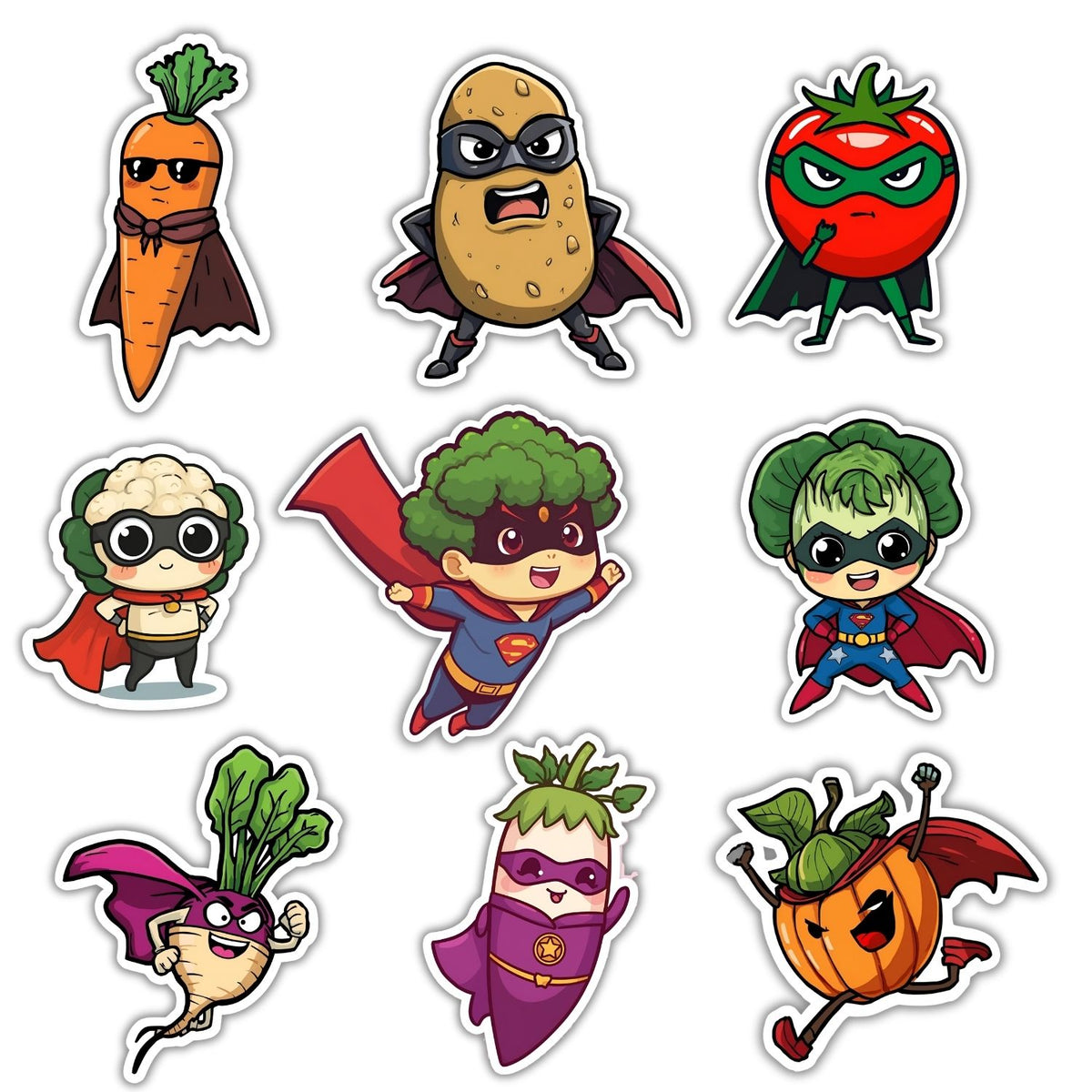 Super Vegetable Fridge Magnets