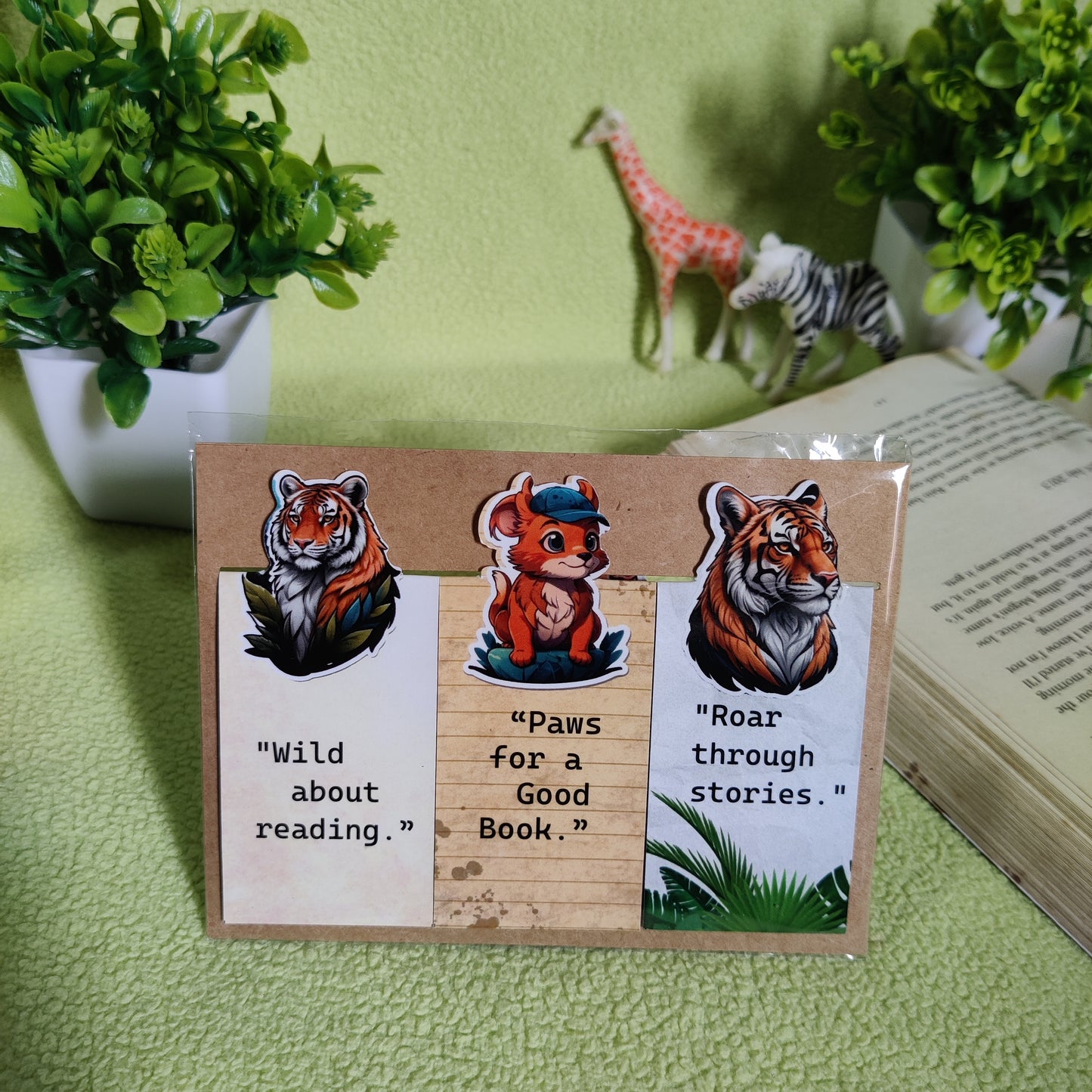 Wild Reads: Animal-Themed Magnetic Bookmarks