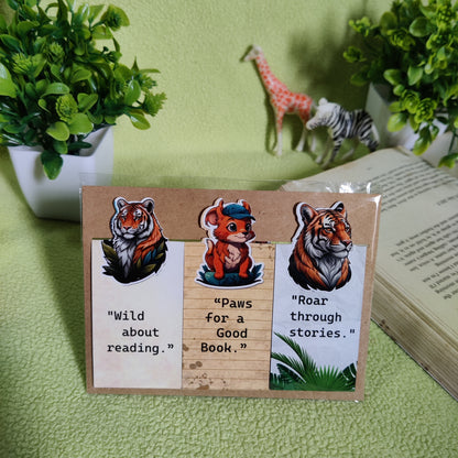 Wild Reads: Animal-Themed Magnetic Bookmarks