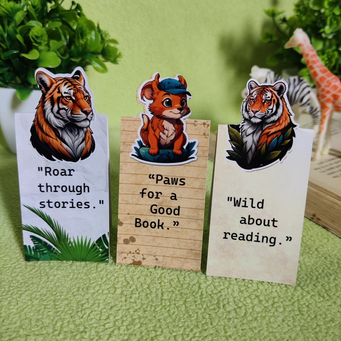 Wild Reads: Animal-Themed Magnetic Bookmarks
