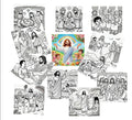 RufaStories Jesus Coloring Sheets for Kids – 11 Story Pages with Crayons | Creative Activity Set