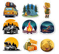 RufaStories Camping & Travel Fridge Magnets – Set of 9 | Adventure & Road Trip Magnets