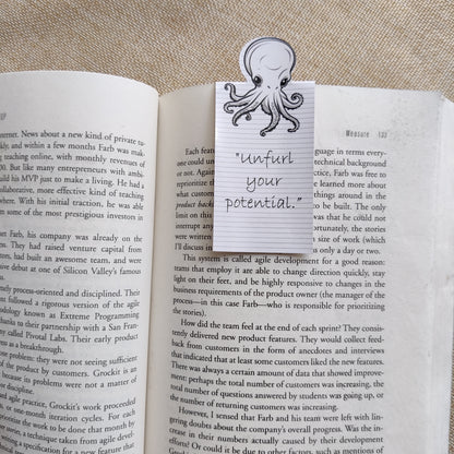 Tentacle Tabs: Octopus-Themed Magnetic Bookmarks