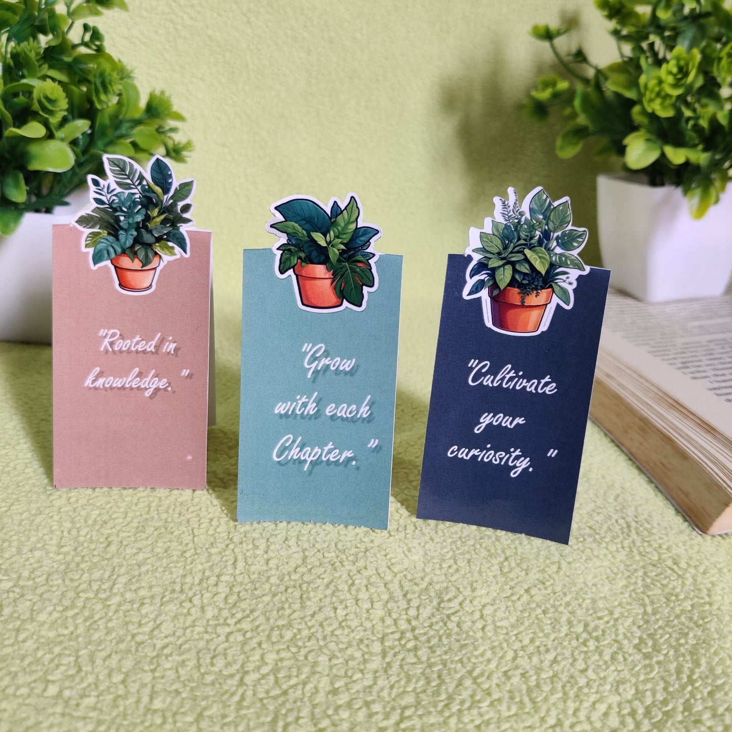 Grow with Every Page: Plant-Themed Magnetic Bookmarks