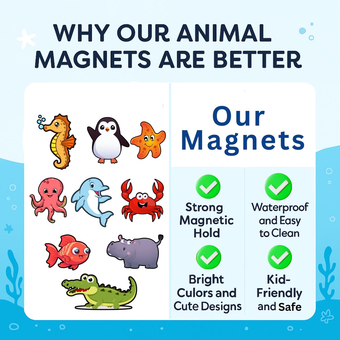Ocean Wonders: Sea Animal Fridge Magnets